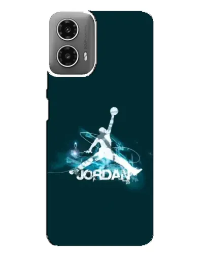 Чехол для Motorola MOTO G34 с картинкой «Jordan Blue Fire»