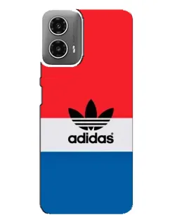 Чехол для Motorola MOTO G34 с картинкой «Ретро блоки Adidas»