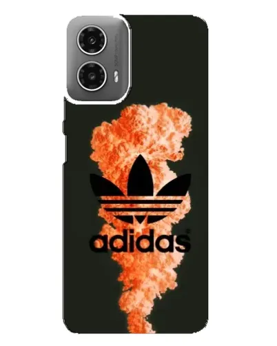 Чехол для Motorola MOTO G34 с картинкой «Оранжевый дым Adidas»