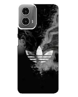 Чехол для Motorola MOTO G34 с картинкой «Абстрактный дым Adidas»