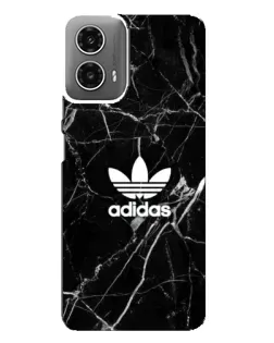 Чехол для Motorola MOTO G34 с картинкой «Белый мрамор Adidas»