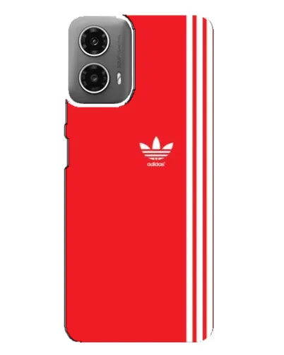 Чехол для Motorola MOTO G34 с картинкой «Красный минимализм Adidas»
