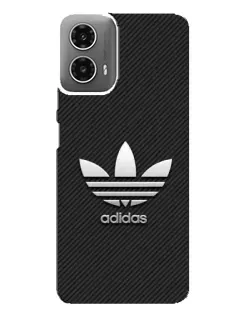 Чехол для Motorola MOTO G34 с картинкой «Adidas Карбоновая текстура»
