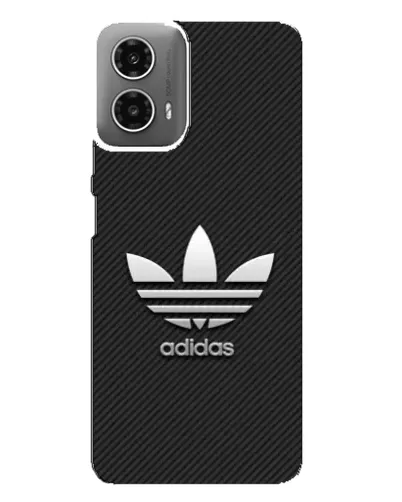 Чехол для Motorola MOTO G34 с картинкой «Adidas Карбоновая текстура»