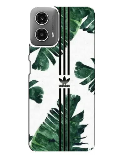 Чехол для Motorola MOTO G34 с картинкой «Пальмовые листья адидас»