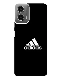 Чехол для Motorola MOTO G34 с картинкой «Черная классика Adidas»