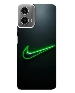 Чехол для Motorola MOTO G34 с картинкой «Неоновый контур Nike»