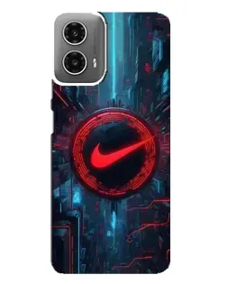 Чехол для Motorola MOTO G34 с картинкой «Техногенный стиль Nike»