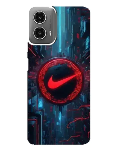 Чехол для Motorola MOTO G34 с картинкой «Техногенный стиль Nike»
