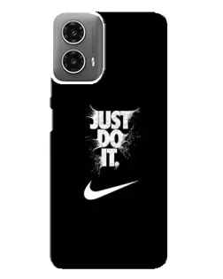 Чехол для Motorola MOTO G34 с картинкой «Текстовый принт Nike»