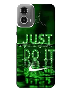 Чехол для Motorola MOTO G34 с картинкой «Зеленый неоновый Nike»