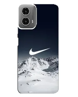 Чехол для Motorola MOTO G34 с картинкой «Nike — зимние горы»