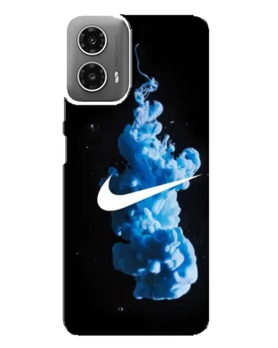 Чехол для Motorola MOTO G34 с картинкой «Nike и синий дым»
