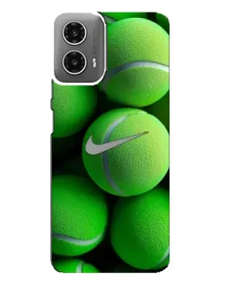 Чехол для Motorola MOTO G34 с картинкой «Теннисные мячи Найк»