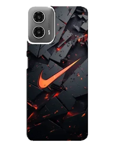 Чехол для Motorola MOTO G34 с картинкой «Nike — эффект разломов»