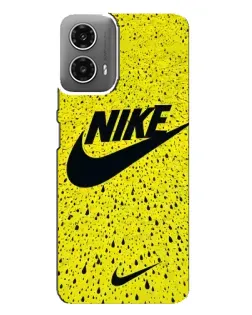 Чехол для Motorola MOTO G34 с картинкой «Желтый текстурный Nike»