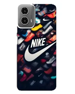 Чехол для Motorola MOTO G34 с картинкой «Коллекция кроссовок Nike»
