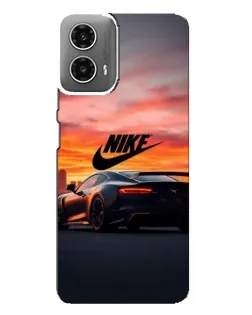 Чехол для Motorola MOTO G34 с картинкой «Nike и суперкар»