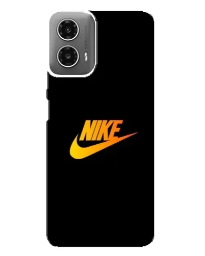 Чехол для Motorola MOTO G34 с картинкой «Золотой логотип Nike»