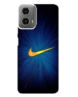 Чехол для Motorola MOTO G34 с картинкой «Синий пульс Nike»