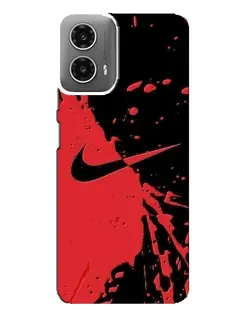 Чехол для Motorola MOTO G34 с картинкой «Красные брызги Nike»