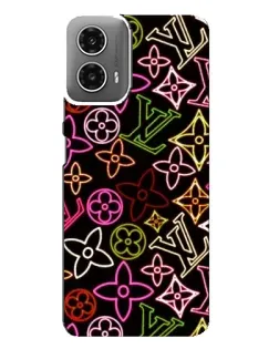 Чехол для Motorola MOTO G34 с картинкой «Неоновый микс Nike»