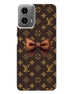 Чехол для Motorola MOTO G34 с картинкой «LV с бантом»