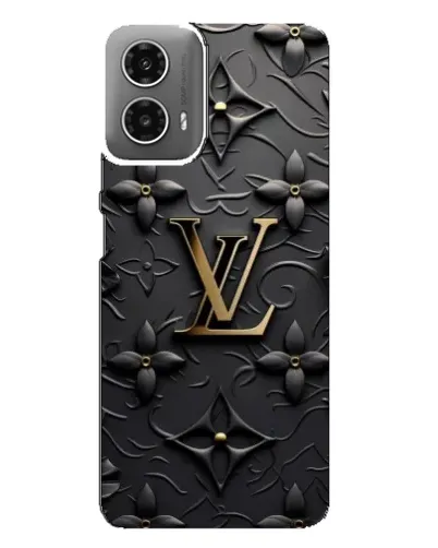 Чехол для Motorola MOTO G34 с картинкой «Кожаная текстура LV»