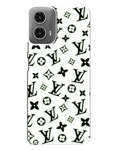 Чехол для Motorola MOTO G34 с картинкой «Монохромный хаос LV»