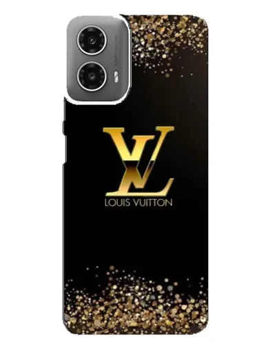Чехол для Motorola MOTO G34 с картинкой «LV — золотые искры»