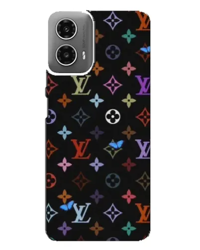 Чехол для Motorola MOTO G34 с картинкой «Цветная монограмма LV»