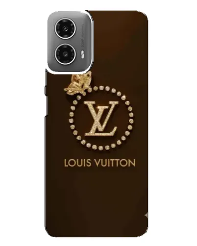 Чехол для Motorola MOTO G34 с картинкой «LV — золотая печать»
