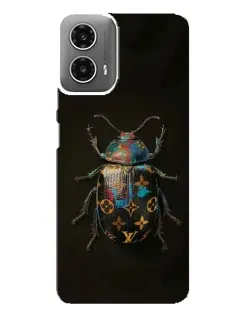 Чехол для Motorola MOTO G34 с картинкой «LV — мраморный принт»