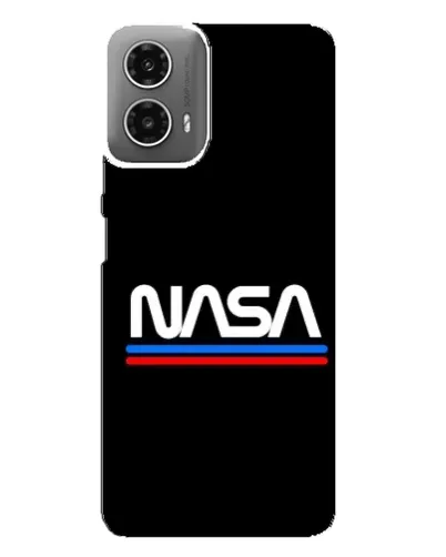 Чехол для Motorola MOTO G34 с картинкой «NASA — классика Red Blue» Чехол для Motorola MOTO G34 с картинкой «NASA — классика Red Blue»