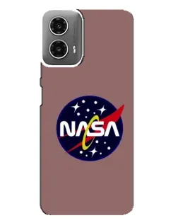 Чехол для Motorola MOTO G34 с картинкой «NASA — ретро космос»