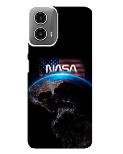 Чехол для Motorola MOTO G34 с картинкой «Земля из космоса NASA»