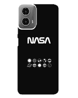 Чехол для Motorola MOTO G34 с картинкой «NASA — технический принт»