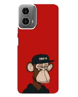 Чехол для Motorola MOTO G34 с картинкой «Bored Ape — красный фон» Чехол для Motorola MOTO G34 с картинкой «Bored Ape — красный фон»