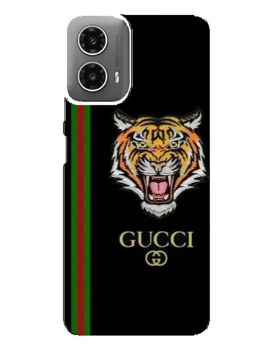 Чехол для Motorola MOTO G34 с картинкой «Тигр Gucci»