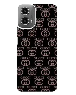 Чехол для Motorola MOTO G34 с картинкой «Классическая монограмма Gucci»