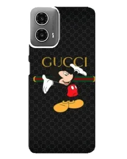 Чехол для Motorola MOTO G34 с картинкой «Микки Маус Gucci»