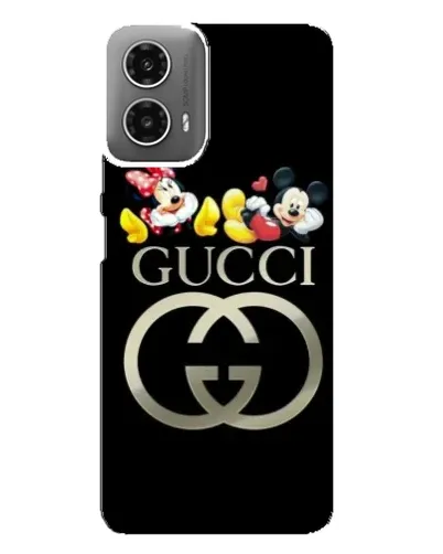 Чехол для Motorola MOTO G34 с картинкой «Gucci — герои Disney»