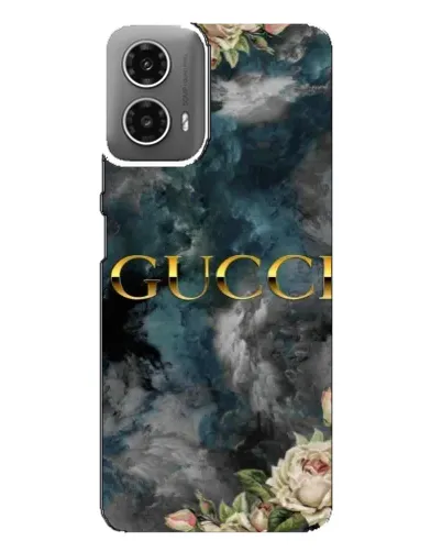 Чехол для Motorola MOTO G34 с картинкой «Абстрактные цветы Gucci»