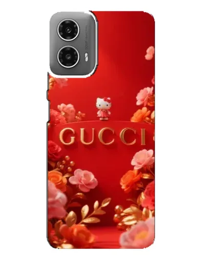 Чехол для Motorola MOTO G34 с картинкой «Gucci — золотой сад»