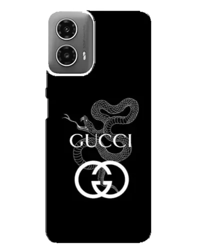 Чехол для Motorola MOTO G34 с картинкой «Gucci — серебряная змея»