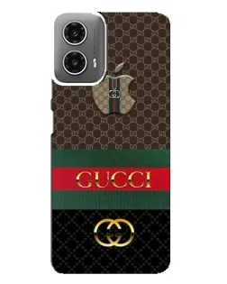 Чехол для Motorola MOTO G34 с картинкой «Gucci — брендированный десерт»
