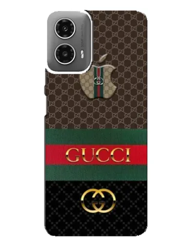 Чехол для Motorola MOTO G34 с картинкой «Gucci — брендированный десерт»