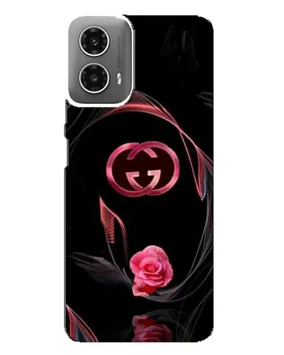 Чехол для Motorola MOTO G34 с картинкой «Gucci — неоновая роза»