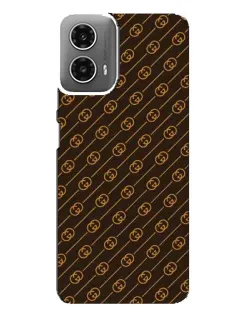 Чехол для Motorola MOTO G34 с картинкой «Gucci — золотые диагонали»