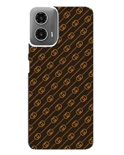 Чехол для Motorola MOTO G34 с картинкой «Gucci — золотые диагонали»
